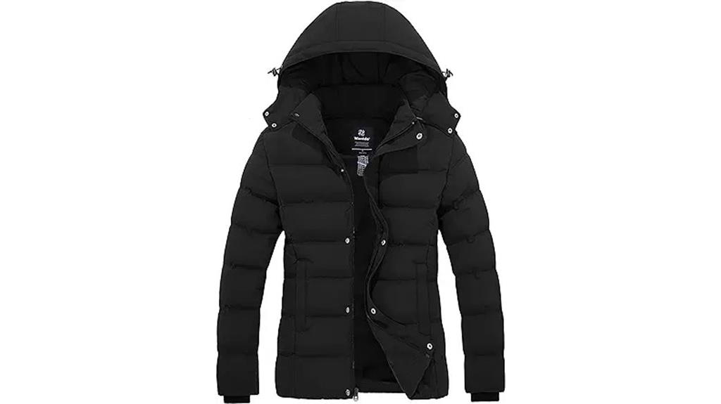 warm hooded winter jacket