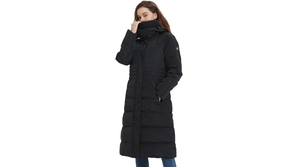 warm insulated long parka