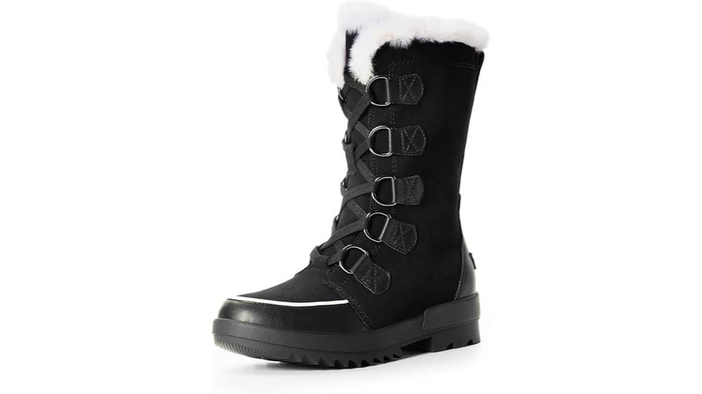 warm mid calf winter boots