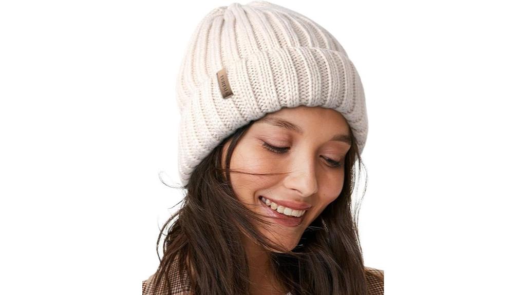 warm winter fleece beanie