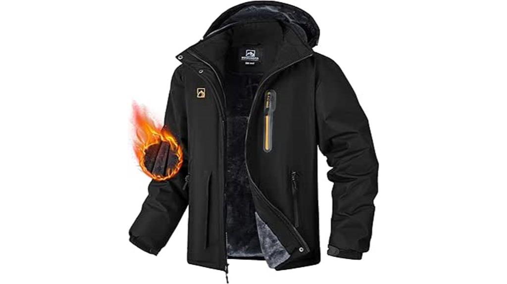 warm winter ski jacket
