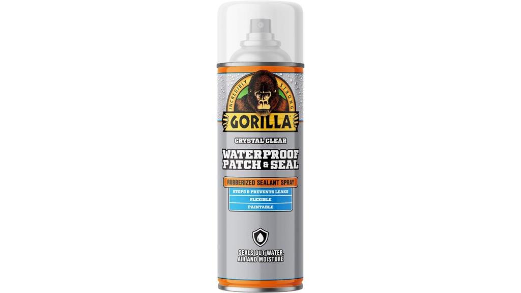 waterproof sealant spray applied