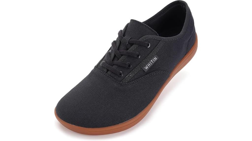 wide canvas barefoot sneakers