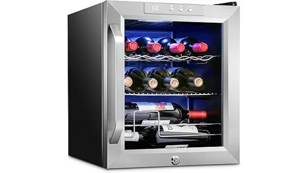 wine cooler with lock