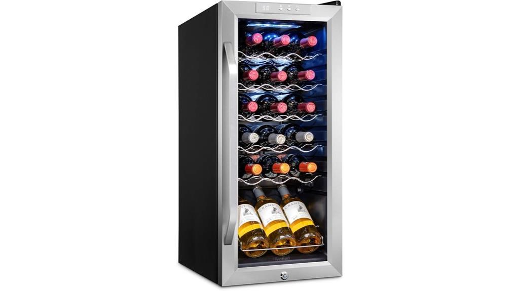 wine cooler with lock