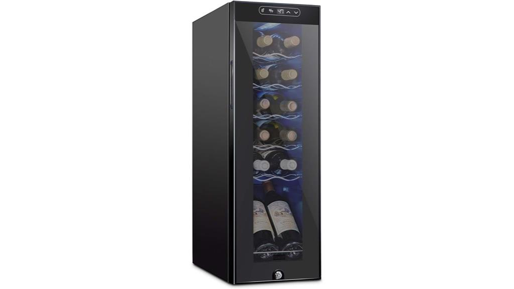 wine cooler with lock