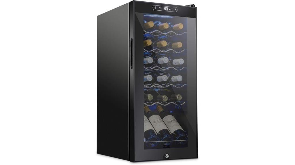 wine cooler with lock