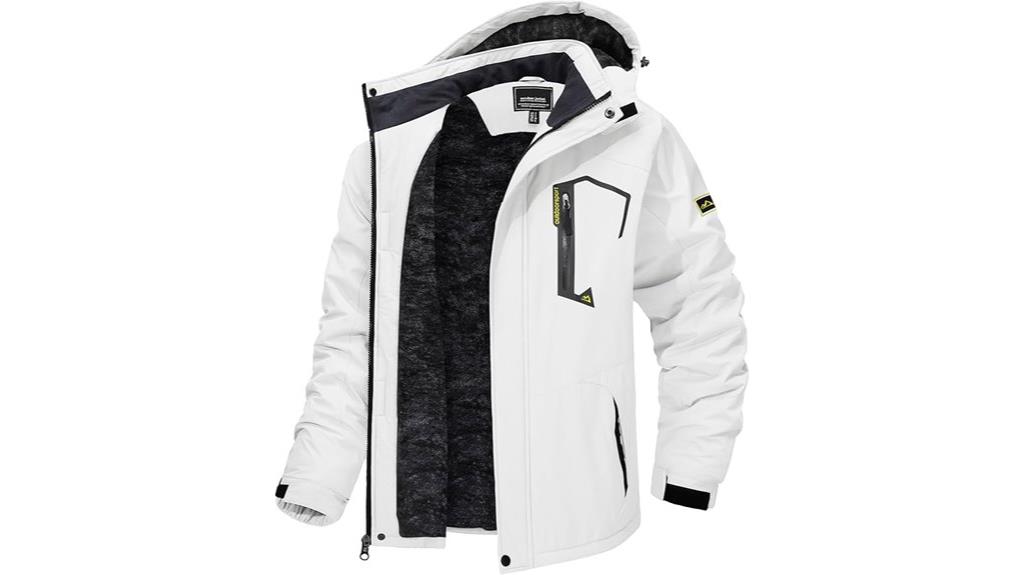 winter skiing jacket hood