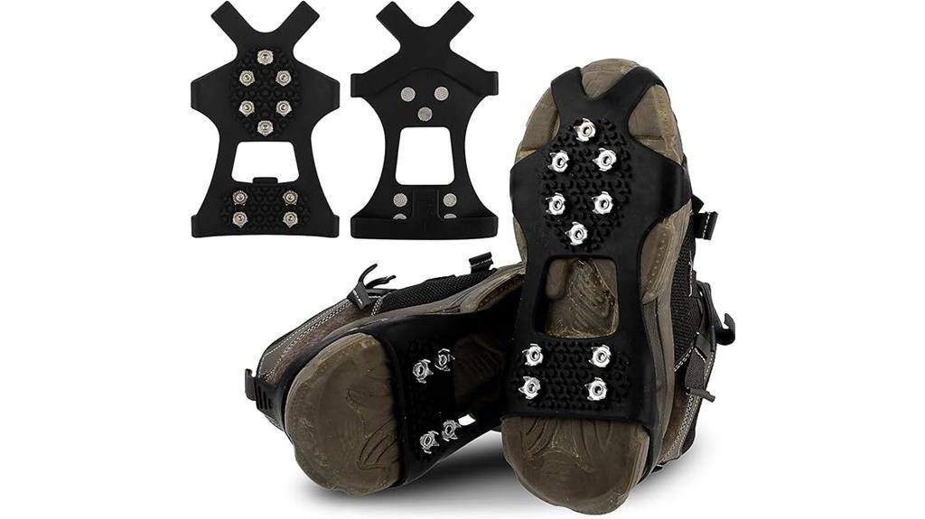 winter traction with spikes