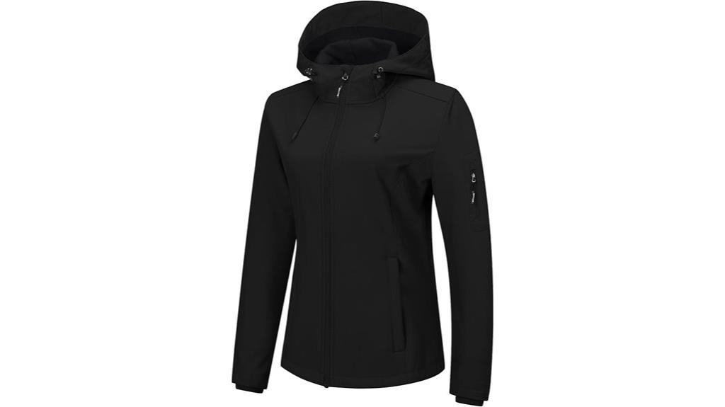 women s hooded softshell jacket