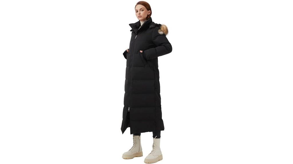 womens long down jacket