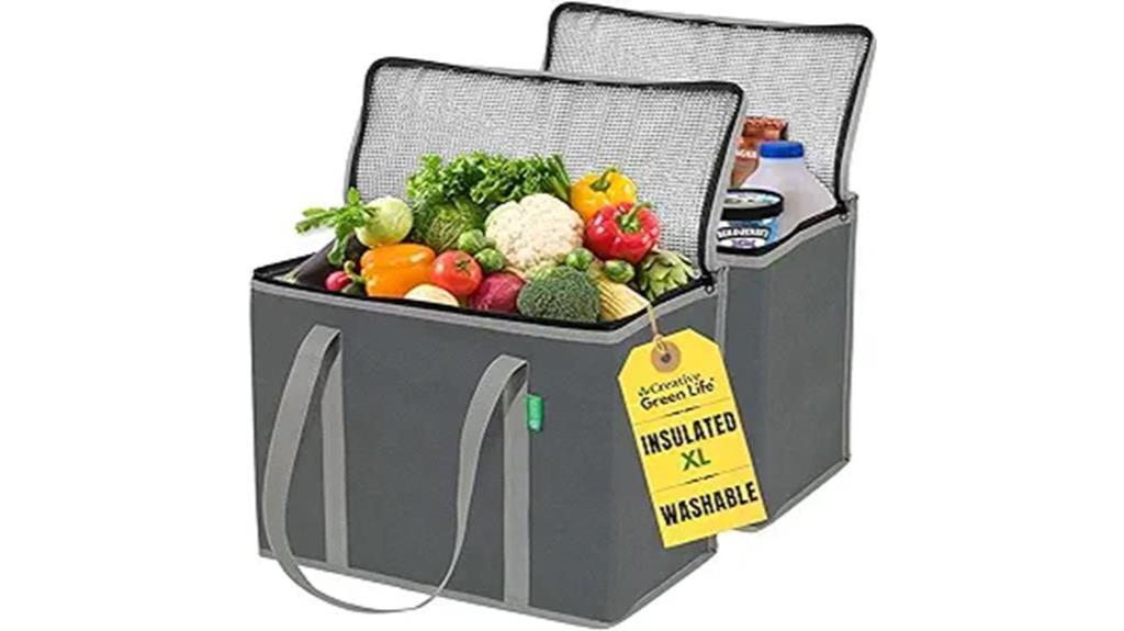 xl insulated reusable grocery bags